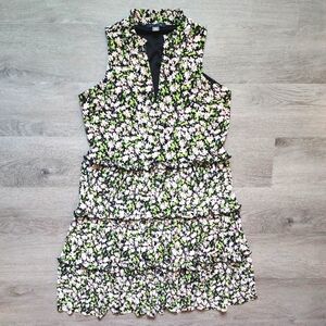 Tommy Hilfiger Women's Floral V-Neck Sleeveless Knee Length Shift Dress Size 2